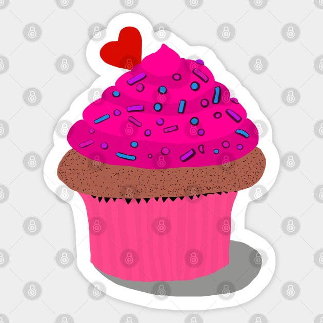 Cupcake Love Sticker by Amanda Shelton